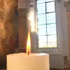 Ostern 2021 (Foto: Thomas Markus Meier): brennende Kerze in St. Anna